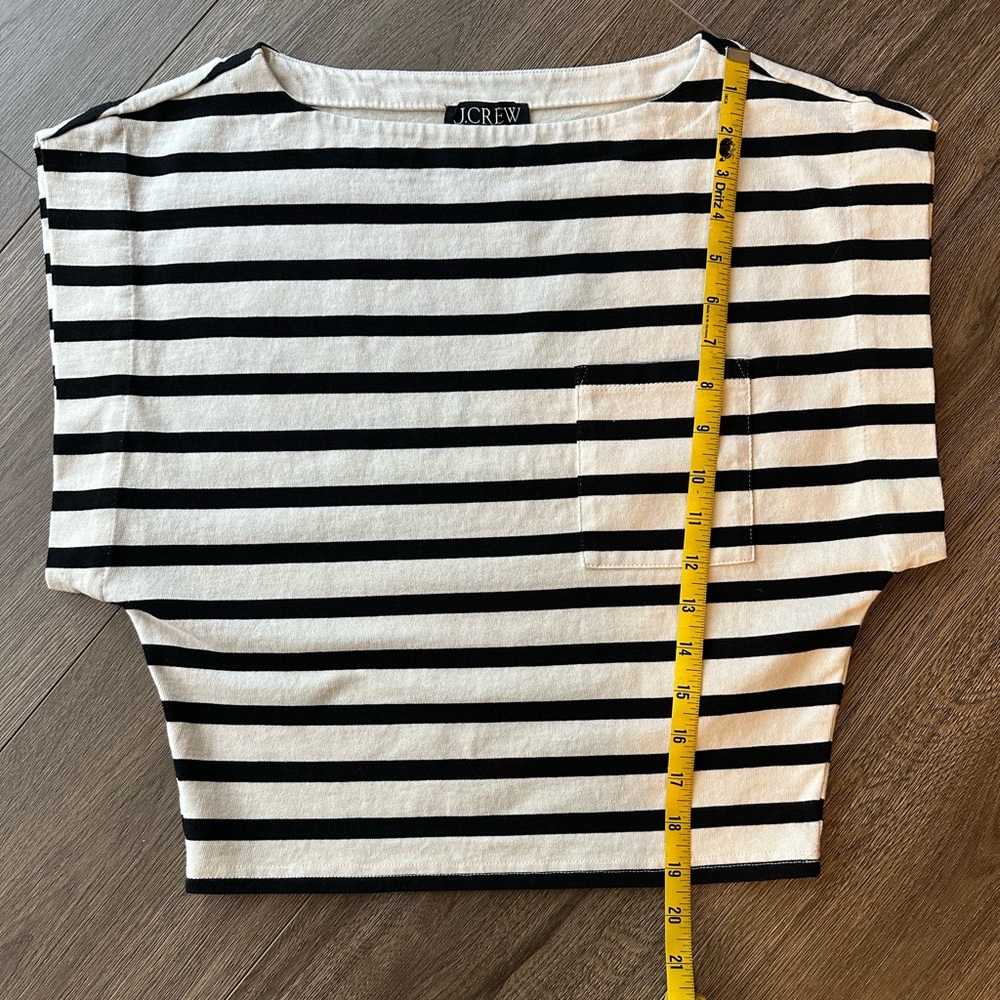 J. Crew Boatneck Muscle T-Shirt, Black & White